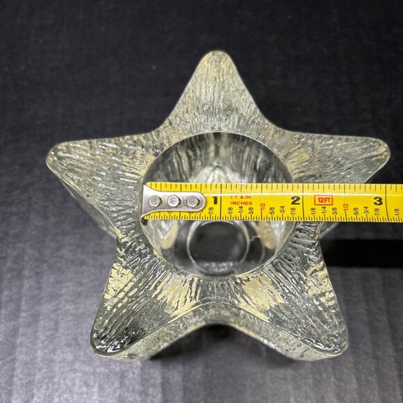 Vintage Avon Star Bright Textured Glass Votive Candle Holder 1980's - Picture 6 of 6
